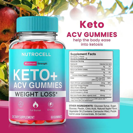 NUTROCELL - Nutrocell Keto ACV Gummies Advanced Weight Loss 120 Gomitas - The Red Vitamin MX - Suplementos Alimenticios - {{ shop.shopifyCountryName }}
