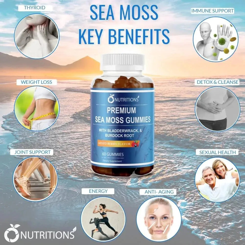 O NUTRITIONS - O Nutritions Premium Sea Moss 60 Gomitas - The Red Vitamin MX - Suplementos Alimenticios - {{ shop.shopifyCountryName }}