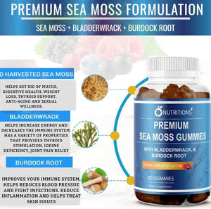 O NUTRITIONS - O Nutritions Premium Sea Moss 60 Gomitas - The Red Vitamin MX - Suplementos Alimenticios - {{ shop.shopifyCountryName }}