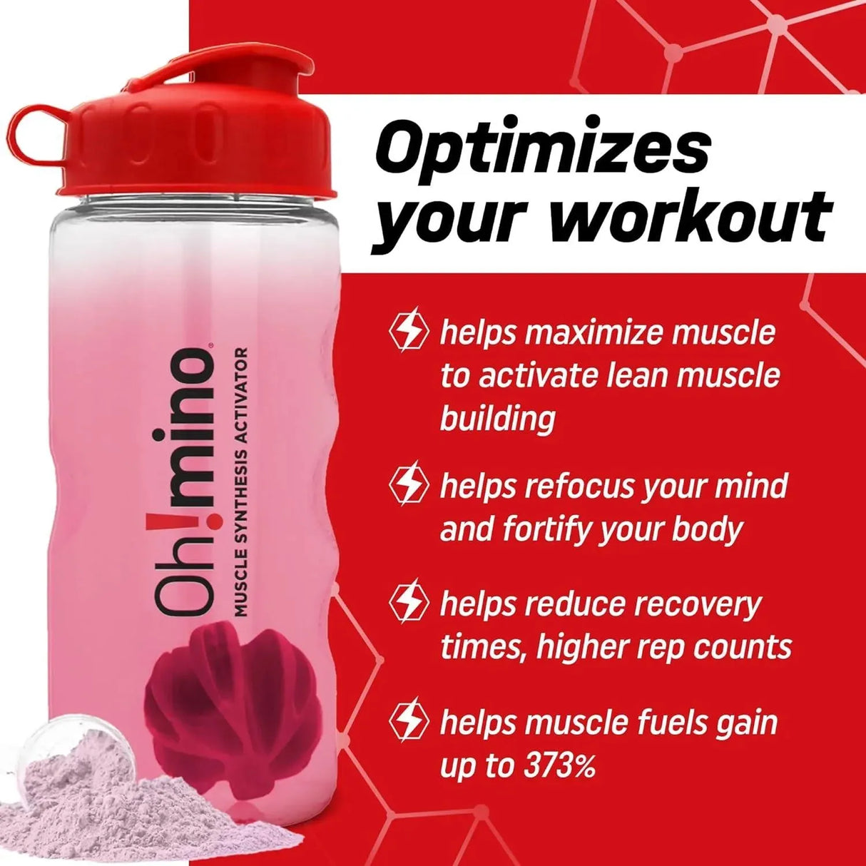 OH!MINO - Oh!mino Amino Acid Energy Blend Caffeinated Berry Blast 280Gr. - The Red Vitamin MX - Suplementos Alimenticios - {{ shop.shopifyCountryName }}