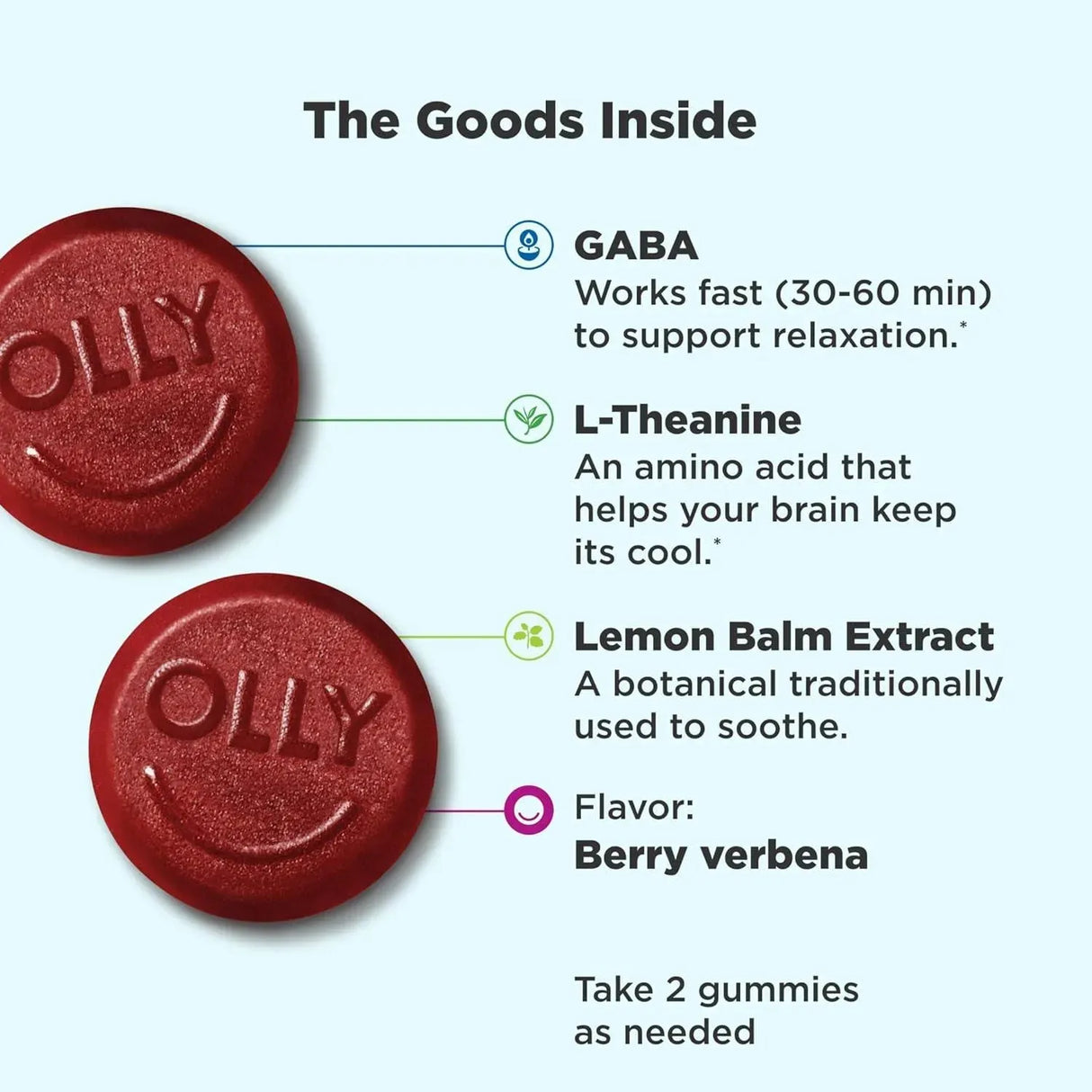 OLLY - OLLY Goodbye Stress Gummy GABA L-Theanine Lemon Balm 120 Gomitas - The Red Vitamin MX - Suplementos Alimenticios - {{ shop.shopifyCountryName }}