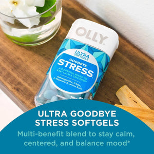 OLLY - OLLY Ultra Goodbye Stress GABA, Ashwagandha, L-Theanine and Lemon Balm 60 Capsulas Blandas - The Red Vitamin MX - Suplementos Alimenticios - {{ shop.shopifyCountryName }}