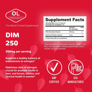 OLYMPIAN LABS - Olympian Labs DIM Supplement 250Mg. 30 Capsulas - The Red Vitamin MX - Suplementos Alimenticios - {{ shop.shopifyCountryName }}