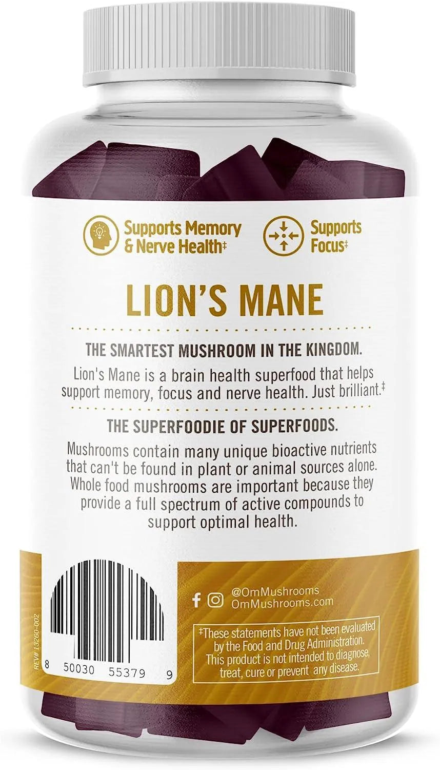 OM - Om Mushroom Superfood Lion's Mane 60 Gomitas - The Red Vitamin MX - Suplementos Alimenticios - {{ shop.shopifyCountryName }}