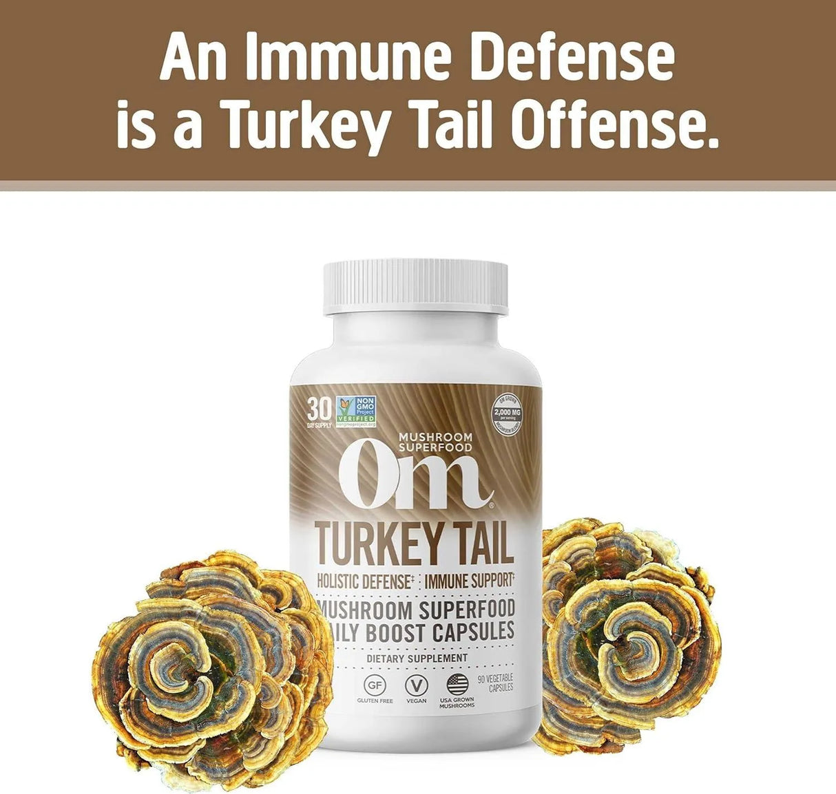 OM - Om Mushroom Superfood Turkey Tail Mushroom 90 Capsulas - The Red Vitamin MX - Suplementos Alimenticios - {{ shop.shopifyCountryName }}