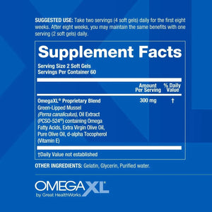 OMEGAXL - OmegaXL Joint Support Supplement 120 Capsulas Blandas - The Red Vitamin MX - Suplementos Alimenticios - {{ shop.shopifyCountryName }}