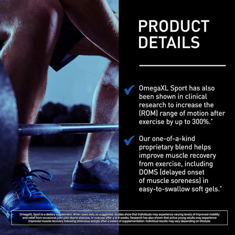 OMEGAXL - OmegaXL Sport Extra Strength Muscle Recovery 60 Capsulas Blandas - The Red Vitamin MX - Suplementos Alimenticios - {{ shop.shopifyCountryName }}