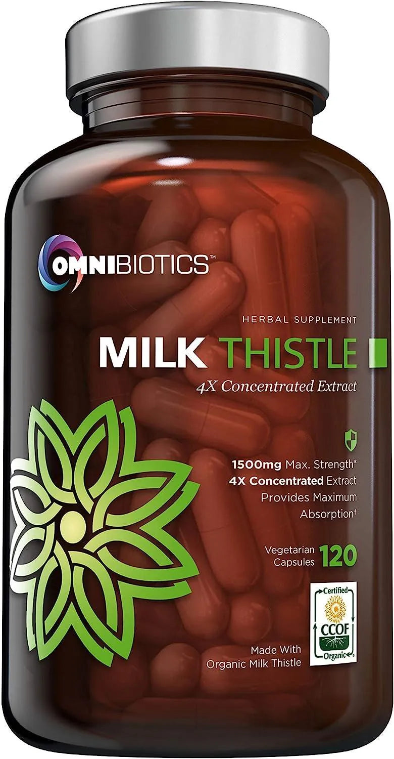 OMNIBIOTICS - OmniBiotics Organic Milk Thistle 1500Mg. 120 Capsulas - The Red Vitamin MX - Suplementos Alimenticios - {{ shop.shopifyCountryName }}