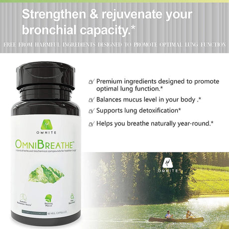 OMNITE - Omnite OMNIBREATHE Respiratory Wellness 60 Capsulas - The Red Vitamin MX - Suplementos Alimenticios - {{ shop.shopifyCountryName }}