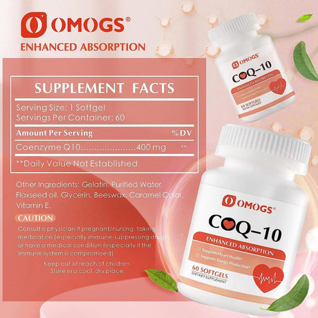 OMOGS - OMOGS CoQ10 400Mg. 60 Capsulas Blandas - The Red Vitamin MX - Suplementos Alimenticios - {{ shop.shopifyCountryName }}