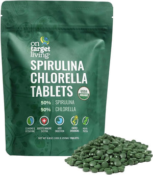 ON TARGET LIVING - On Target Living Organic Spirulina Chlorella 1000 Tabletas - The Red Vitamin MX - Suplementos Alimenticios - {{ shop.shopifyCountryName }}