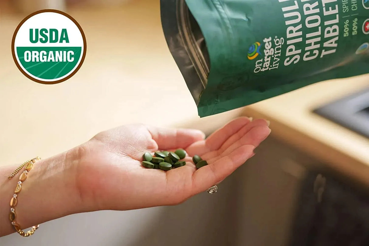 ON TARGET LIVING - On Target Living Organic Spirulina Chlorella 1000 Tabletas - The Red Vitamin MX - Suplementos Alimenticios - {{ shop.shopifyCountryName }}