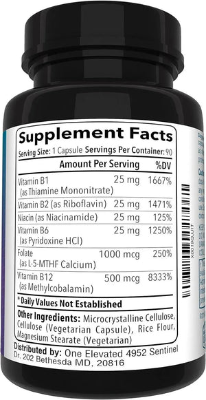ONE ELEVATED - One Elevated Double Strength & Most Bioactive Methyl Folate 90 Capsulas - The Red Vitamin MX - Suplementos Alimenticios - {{ shop.shopifyCountryName }}