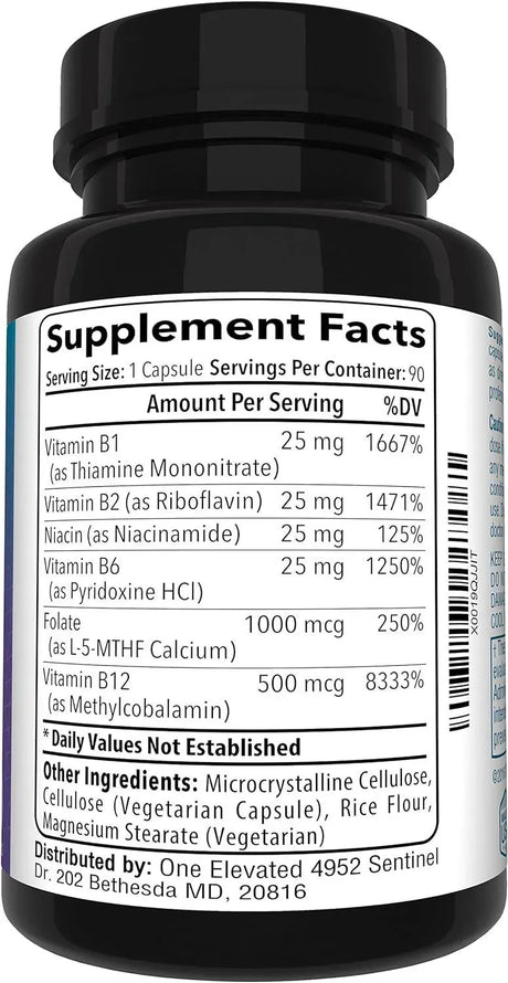 ONE ELEVATED - One Elevated Methyl Folate with Methylcobalamin B12 90 Capsulas - The Red Vitamin MX - Suplementos Alimenticios - {{ shop.shopifyCountryName }}