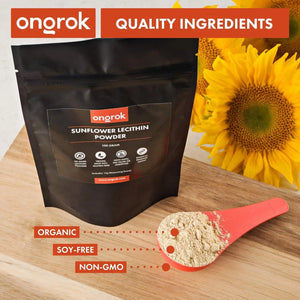 ONGROK - ONGROK All Natural Sunflower Lecithin Powder 100Gr. - The Red Vitamin MX - Suplementos Alimenticios - {{ shop.shopifyCountryName }}