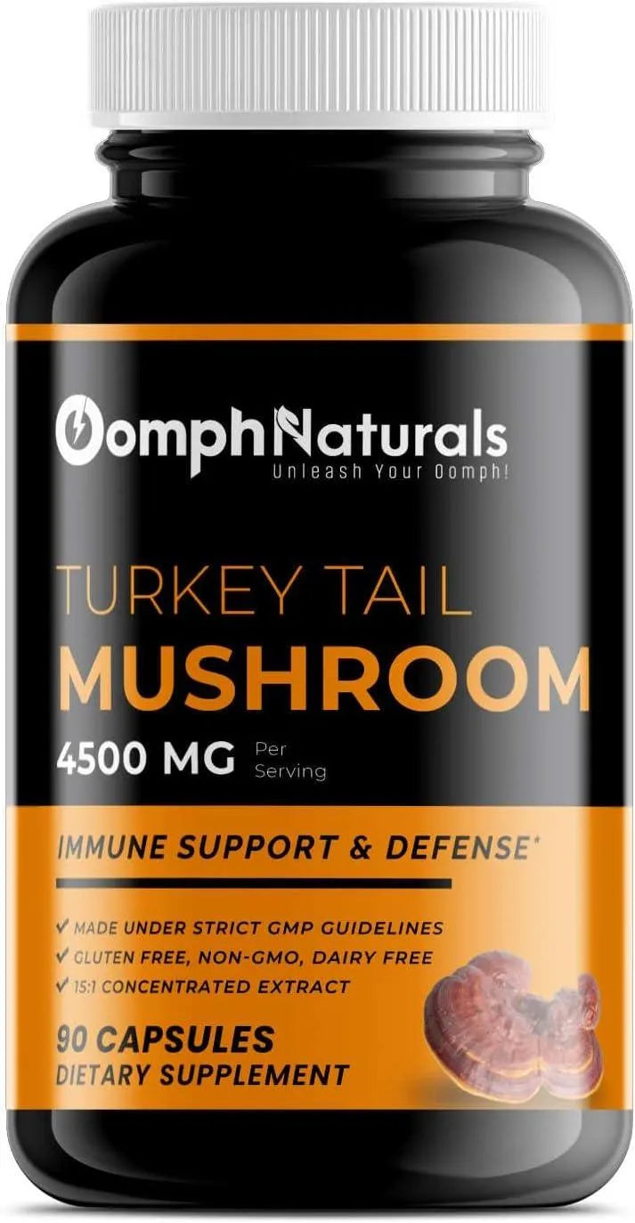 OOMPH NATURALS - Oomph Naturals Turkey Tail Mushroom 4500Mg. 90 Capsulas - The Red Vitamin MX - Suplementos Alimenticios - {{ shop.shopifyCountryName }}