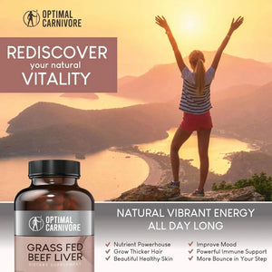 OPTIMAL CARNIVORE - Optimal Carnivore Grass Fed Beef Liver 500Mg. 180 Capsulas - The Red Vitamin MX - Suplementos Alimenticios - {{ shop.shopifyCountryName }}