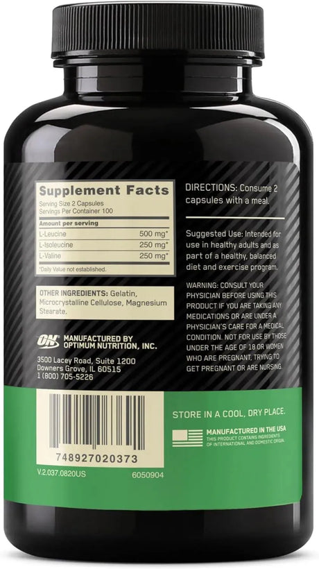 OPTIMUM NUTRITION - Optimum Nutrition Instantized BCAA 1000Mg. 200 Capsulas - The Red Vitamin MX - Suplementos Alimenticios - {{ shop.shopifyCountryName }}