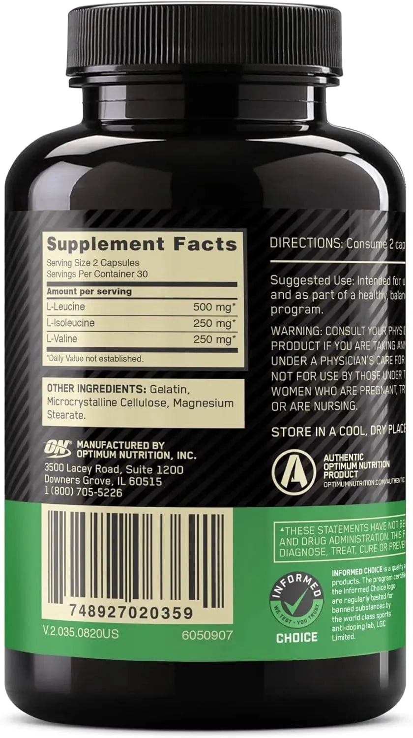 OPTIMUM NUTRITION - Optimum Nutrition Instantized BCAA 1000Mg. 60 Capsulas - The Red Vitamin MX - Suplementos Alimenticios - {{ shop.shopifyCountryName }}