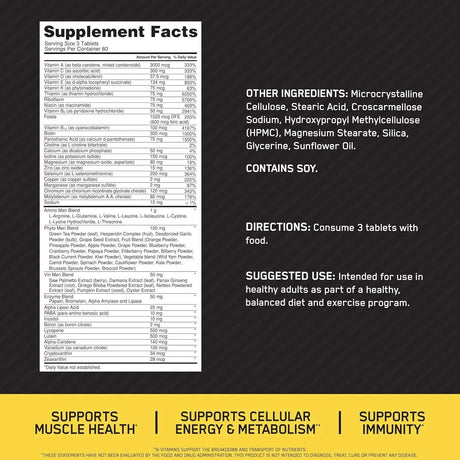 OPTIMUM NUTRITION - Optimum Nutrition Opti-Men 240 Tabletas - The Red Vitamin MX - Suplementos Alimenticios - {{ shop.shopifyCountryName }}