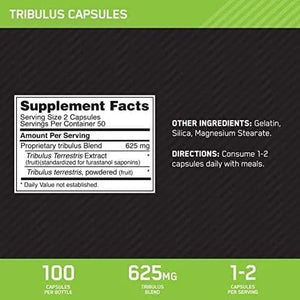 OPTIMUM NUTRITION - Optimum Nutrition Tribulus Terrestris 625Mg. 100 Capsulas - The Red Vitamin MX - Suplementos Alimenticios - {{ shop.shopifyCountryName }}