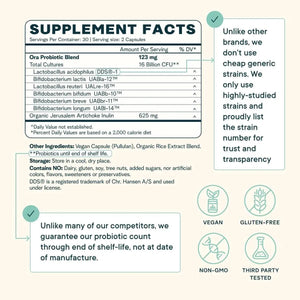 ORA ORGANIC - Ora Organic Probiotics with Prebiotics 16 Billion CFU 60 Capsulas - The Red Vitamin MX - Suplementos Alimenticios - {{ shop.shopifyCountryName }}