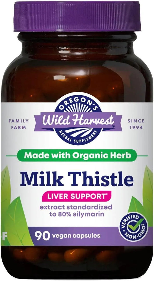 OREGON'S WILD HARVEST - Oregon's Wild Harvest Certified Organic Milk Thistle Herbal Supplement 90 Capsulas - The Red Vitamin MX - Suplementos Alimenticios - {{ shop.shopifyCountryName }}