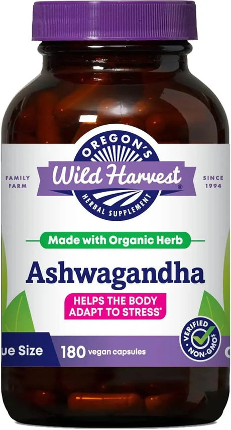 OREGON'S WILD HARVEST - Oregon's Wild Harvest Organic Ashwagandha 180 Capsulas - The Red Vitamin MX - Suplementos Alimenticios - {{ shop.shopifyCountryName }}