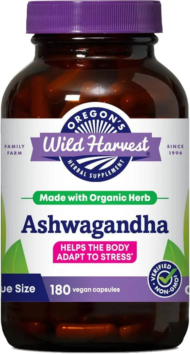 OREGON'S WILD HARVEST - Oregon's Wild Harvest Organic Ashwagandha 180 Capsulas - The Red Vitamin MX - Suplementos Alimenticios - {{ shop.shopifyCountryName }}