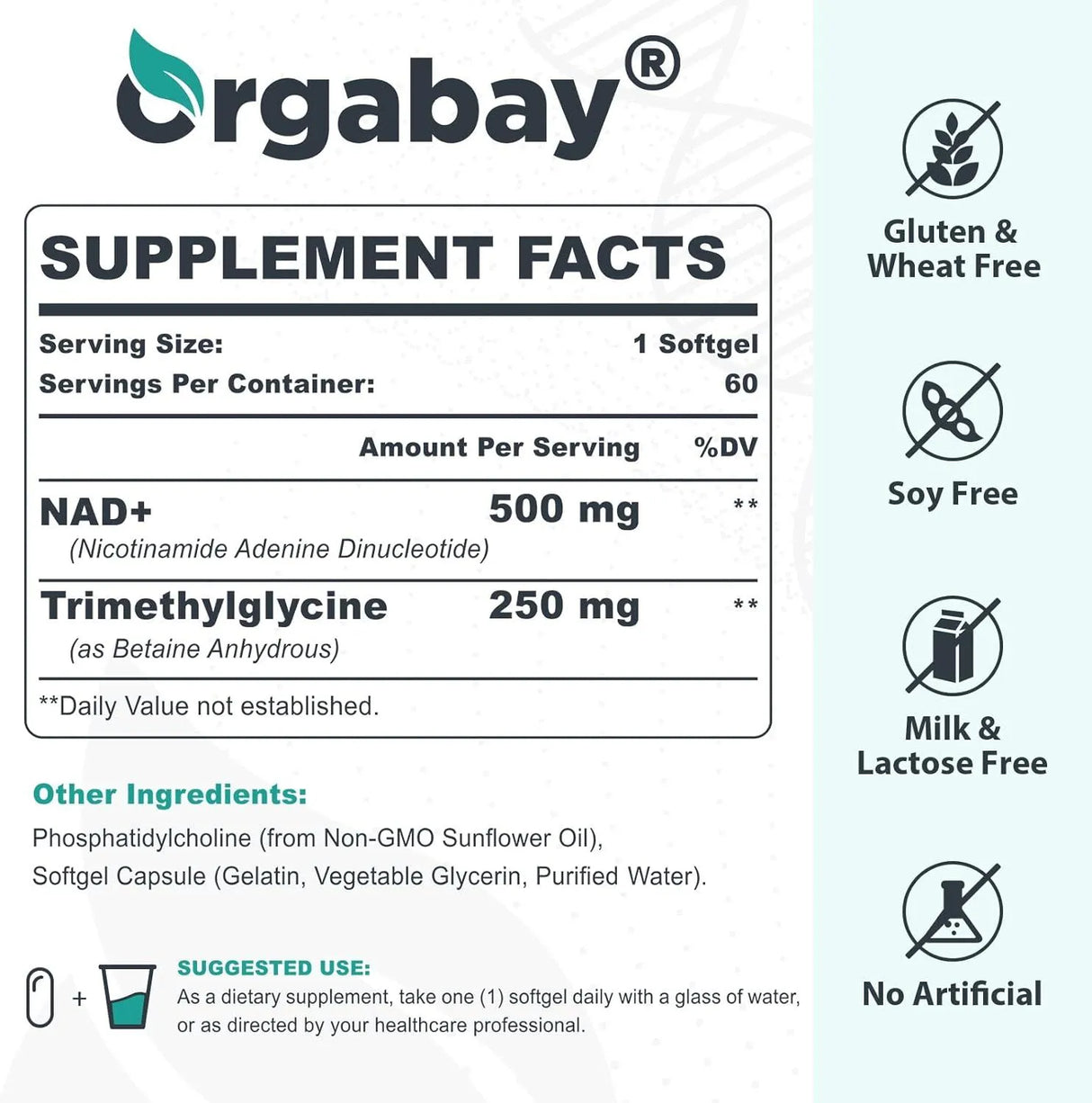 ORGABAY - Orgabay Liposomal NAD+ 500Mg. Supplement 60 Capsulas Blandas - The Red Vitamin MX - Suplementos Alimenticios - {{ shop.shopifyCountryName }}