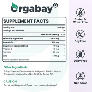 ORGABAY - Orgabay Liposomal Quercetin Phytosome 120 Capsulas Blandas 2 Pack - The Red Vitamin MX - Suplementos Alimenticios - {{ shop.shopifyCountryName }}