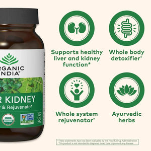 ORGANIC INDIA - Organic India Liver Kidney Detoxify & Rejuvenate 90 Capsulas - The Red Vitamin MX - Suplementos Alimenticios - {{ shop.shopifyCountryName }}