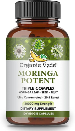 ORGANIC VEDA - Organic Veda Moringa Capsules Potent Extracts 120 Capsulas - The Red Vitamin MX - Suplementos Alimenticios - {{ shop.shopifyCountryName }}