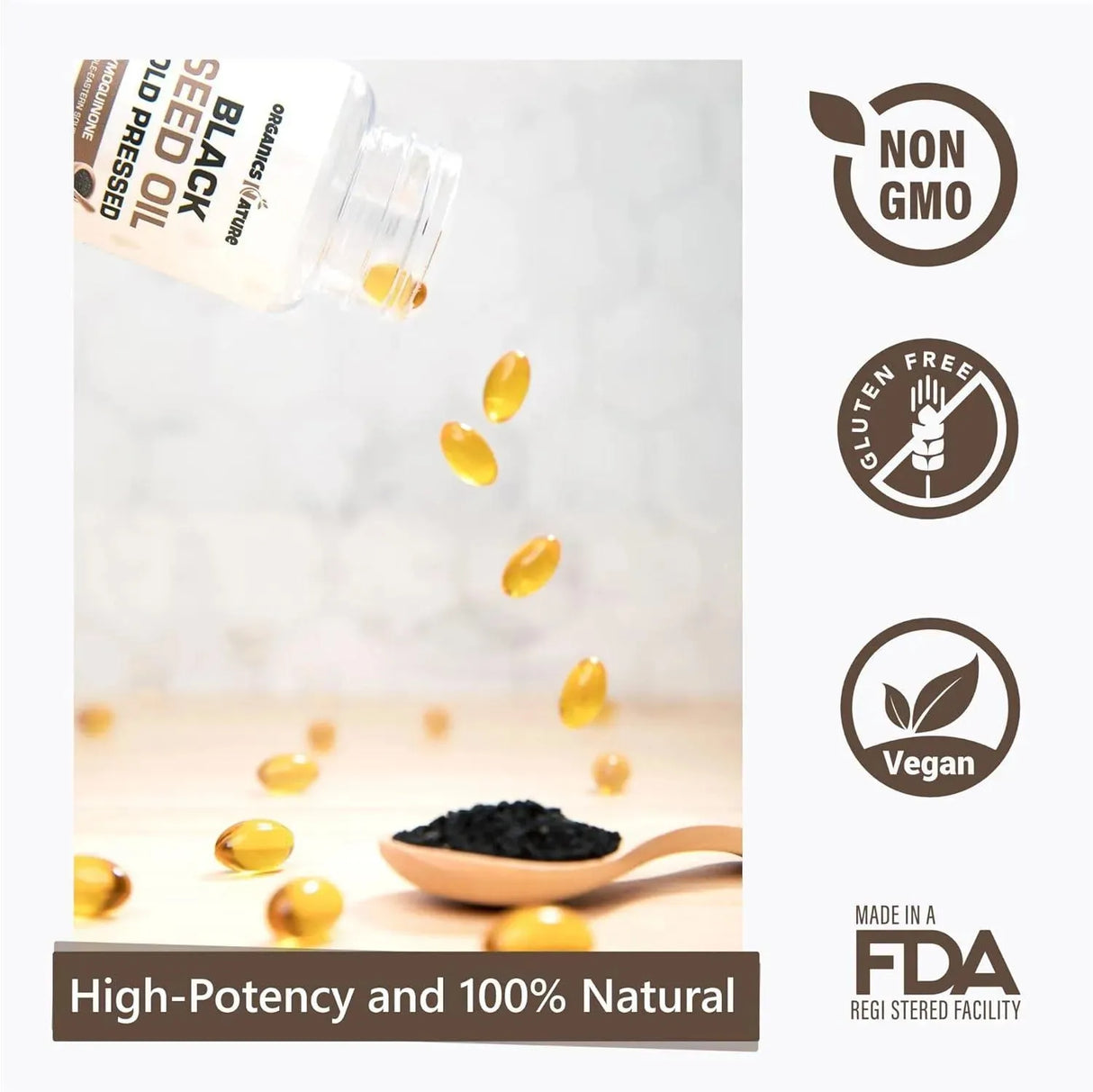 ORGANICS NATURE - ORGANICS NATURE Black Seed Oil 1000Mg. 60 Capsulas Blandas - The Red Vitamin MX - Suplementos Alimenticios - {{ shop.shopifyCountryName }}