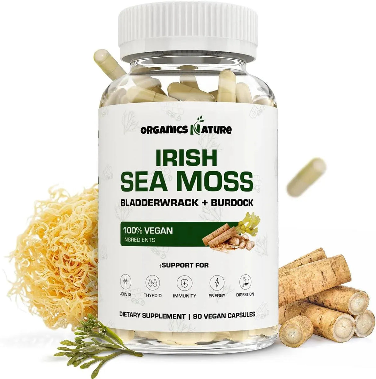 ORGANICS NATURE SUPPLEMENTS - Organics Nature Sea Moss 90 Capsulas - The Red Vitamin MX - Suplementos Alimenticios - {{ shop.shopifyCountryName }}