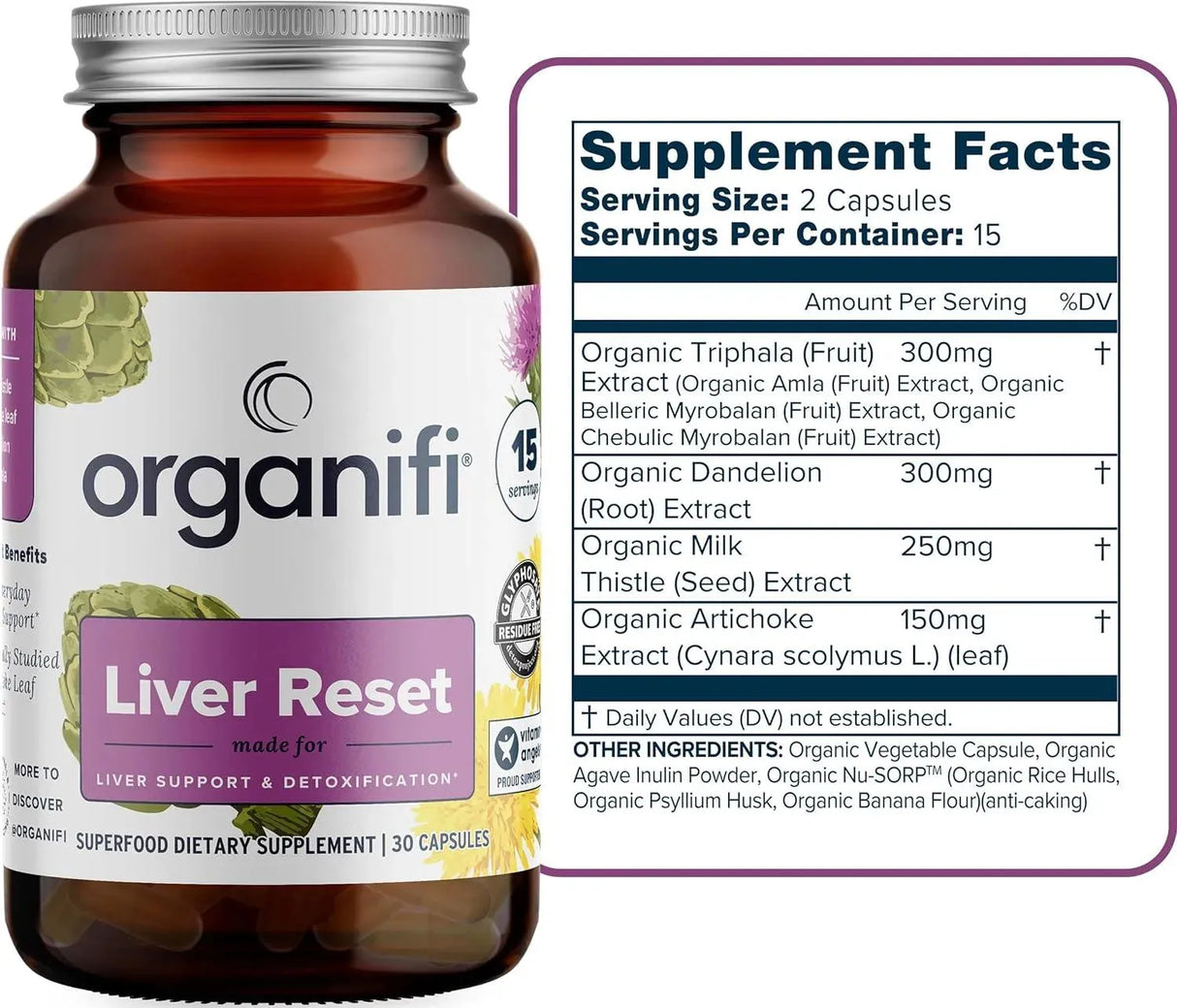 ORGANIFI - Organifi Liver Reset 30 Capsulas - The Red Vitamin MX - Suplementos Alimenticios - {{ shop.shopifyCountryName }}