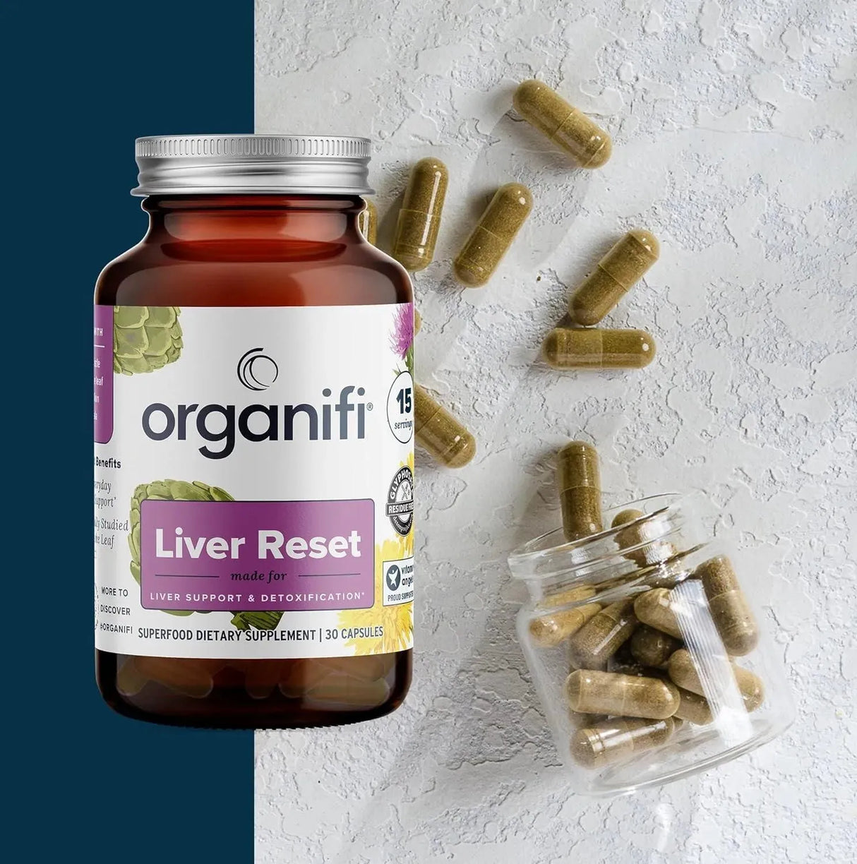 ORGANIFI - Organifi Liver Reset 30 Capsulas - The Red Vitamin MX - Suplementos Alimenticios - {{ shop.shopifyCountryName }}