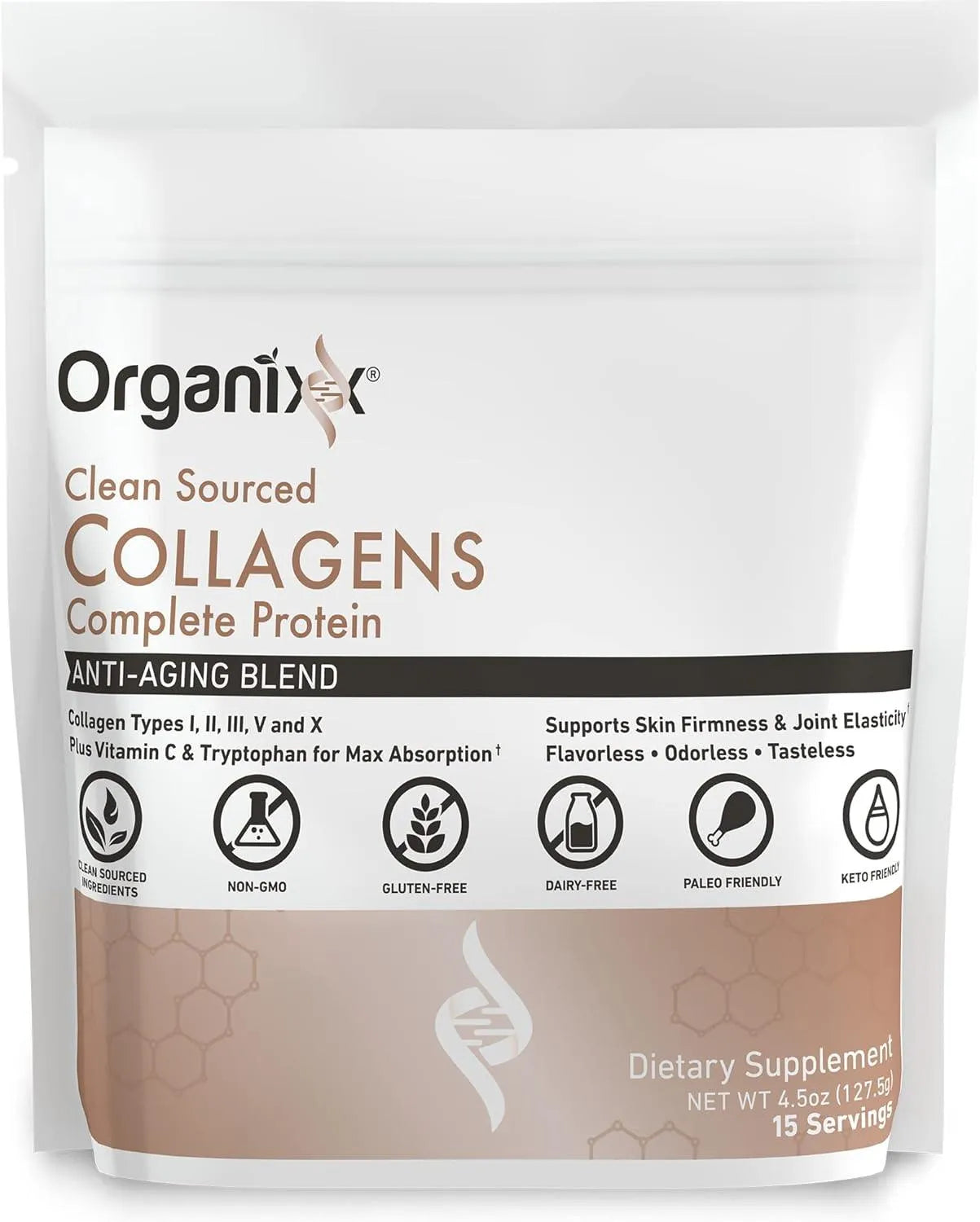 ORGANIXX - Organixx Clean Sourced Collagen Powder 127.5 Gr. - The Red Vitamin MX - Suplementos Alimenticios - {{ shop.shopifyCountryName }}