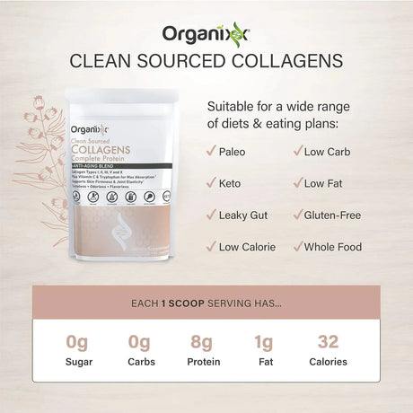 ORGANIXX - Organixx Clean Sourced Collagen Powder 170Gr. - The Red Vitamin MX - Suplementos Alimenticios - {{ shop.shopifyCountryName }}