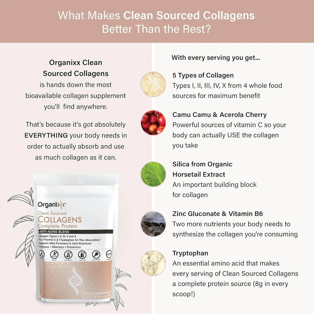 ORGANIXX - Organixx Clean Sourced Collagen Powder 170Gr. - The Red Vitamin MX - Suplementos Alimenticios - {{ shop.shopifyCountryName }}