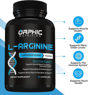 ORPHIC NUTRITION - ORPHIC NUTRITION L Arginine 1000Mg. 60 Capsulas - The Red Vitamin MX - Suplementos Alimenticios - {{ shop.shopifyCountryName }}