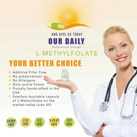 OUR DAILY - Our Daily L-Methylfolate 15Mg. 30 Capsulas - The Red Vitamin MX - Suplementos Alimenticios - {{ shop.shopifyCountryName }}