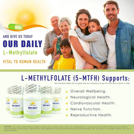 OUR DAILY - Our Daily L-Methylfolate 15Mg. 30 Capsulas - The Red Vitamin MX - Suplementos Alimenticios - {{ shop.shopifyCountryName }}
