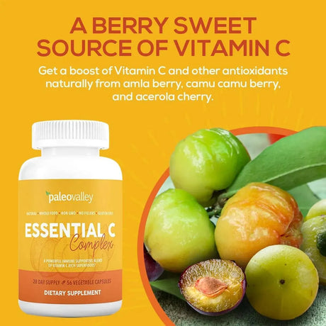 PALEOVALLEY - Paleovalley Essential C Complex 56 Capsulas - The Red Vitamin MX - Suplementos Alimenticios - {{ shop.shopifyCountryName }}