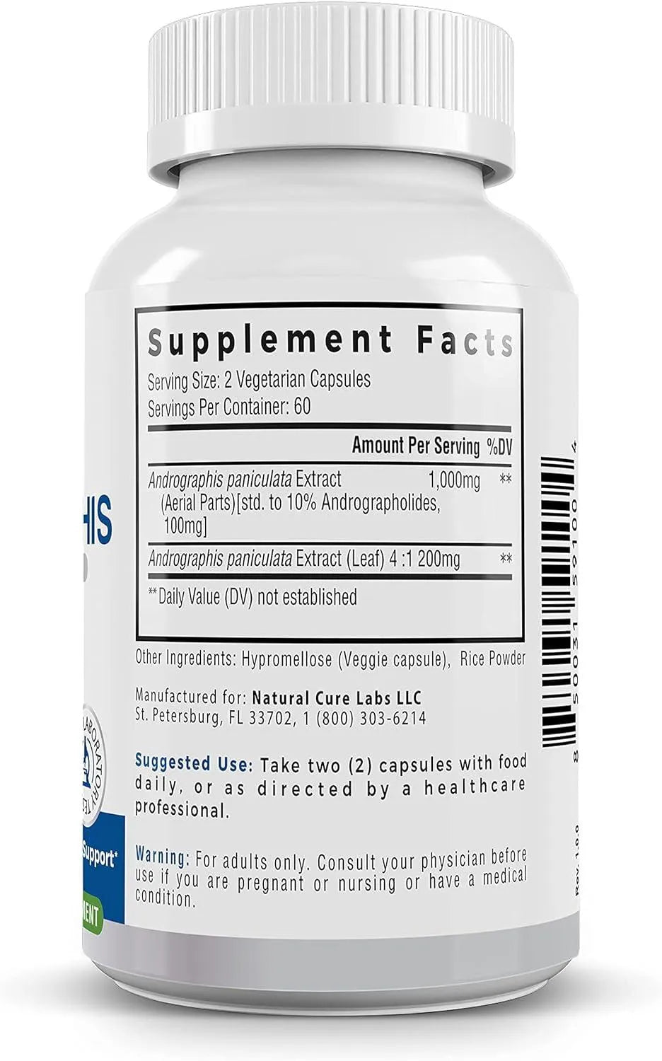 PALMARA HEALTH - Palmara Health Premium Andrographis Paniculata Extract 1,200Mg. 120 Capsulas - The Red Vitamin MX - Suplementos Alimenticios - {{ shop.shopifyCountryName }}