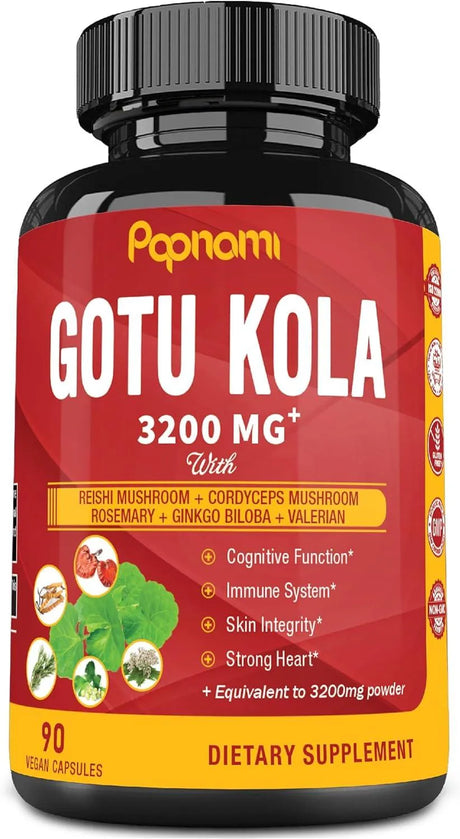 PAPNAMI - Papnami Organic Gotu Kola Extract 3200Mg. 90 Capsulas - The Red Vitamin MX - Suplementos Alimenticios - {{ shop.shopifyCountryName }}