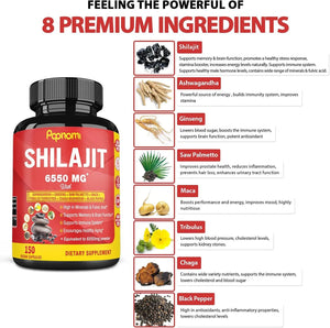 PAPNAMI - Papnami Shilajit Extract 6550Mg. 150 Capsulas - The Red Vitamin MX - Suplementos Alimenticios - {{ shop.shopifyCountryName }}