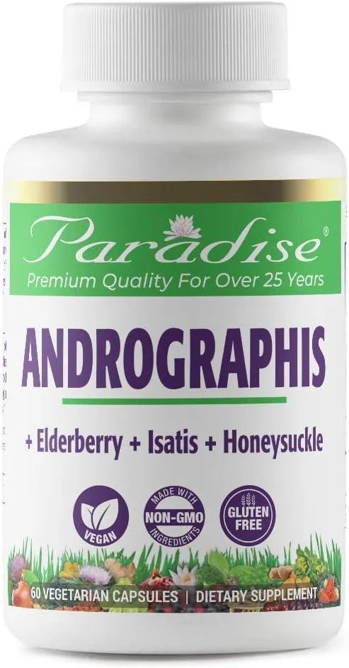 PARADISE HERBS - Paradise Herbs Andrographis, Elderberry, Isatis, Honeysuckle 60 Capsulas - The Red Vitamin MX - Suplementos Alimenticios - {{ shop.shopifyCountryName }}