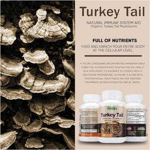 PARKER NATURALS - Parker Naturals Premium Organic Turkey Tail Mushroom 120 Capsulas - The Red Vitamin MX - Suplementos Alimenticios - {{ shop.shopifyCountryName }}