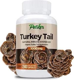 PARKER NATURALS - Parker Naturals Premium Organic Turkey Tail Mushroom 240 Capsulas - The Red Vitamin MX - Suplementos Alimenticios - {{ shop.shopifyCountryName }}